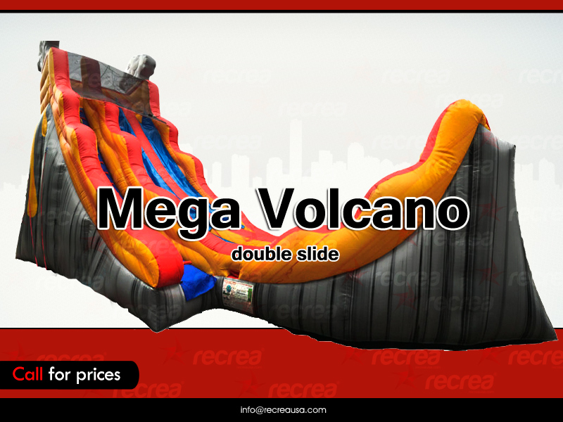 Mega Volcano Double Slide Inflatable