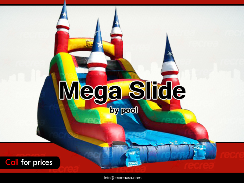 Mega Slide By Pool Inflatable