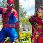 Superhéroes Characters_Iroman & Spiderman, Recrea Usa