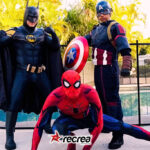 Superhéroes Characters_Capitán America, Spiderman & Batman, Recrea Usa