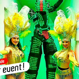 LED Robot & Dancers Hora Loca Show