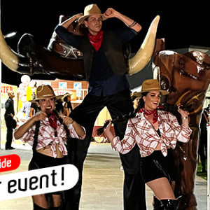 Western Dancers & Stiltwalker Show