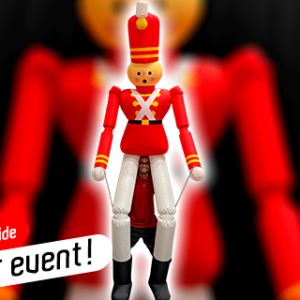 Nutcracker Red White Puppet